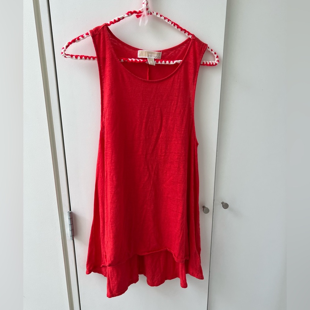 Orange Michael Kors medium linen tank top